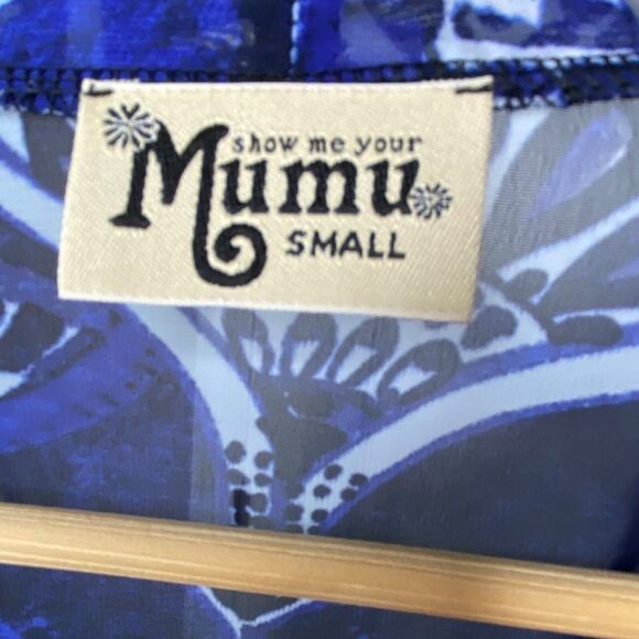 Show Me Your Mumu Wms S Blue Alsten Genie In A Bottle Kimono Fringe Boho Sheer - Picture 3 of 7